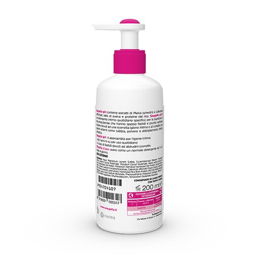 Saugella Girl Detergente Intimo Bambine pH 4.5 Neutro 200 Ml
