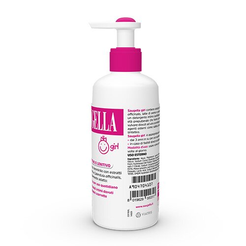 Saugella Girl Detergente Intimo Bambine pH 4.5 Neutro 200 Ml