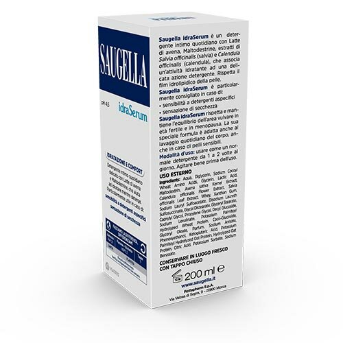Saugella Idraserum Detergente Intimo Emolliente Idratante 200 ml