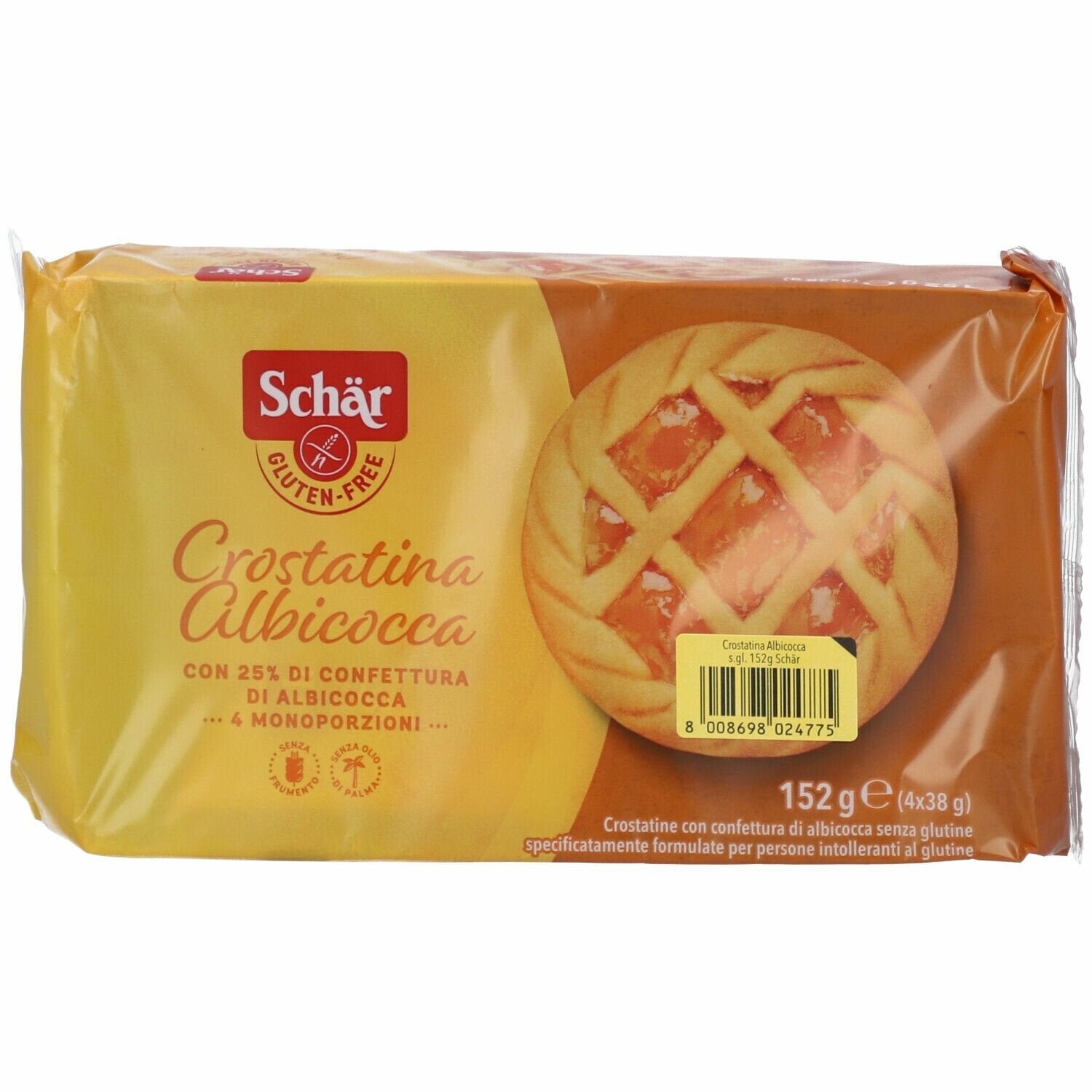 Schar crostatina albicocca 4 x 38 g