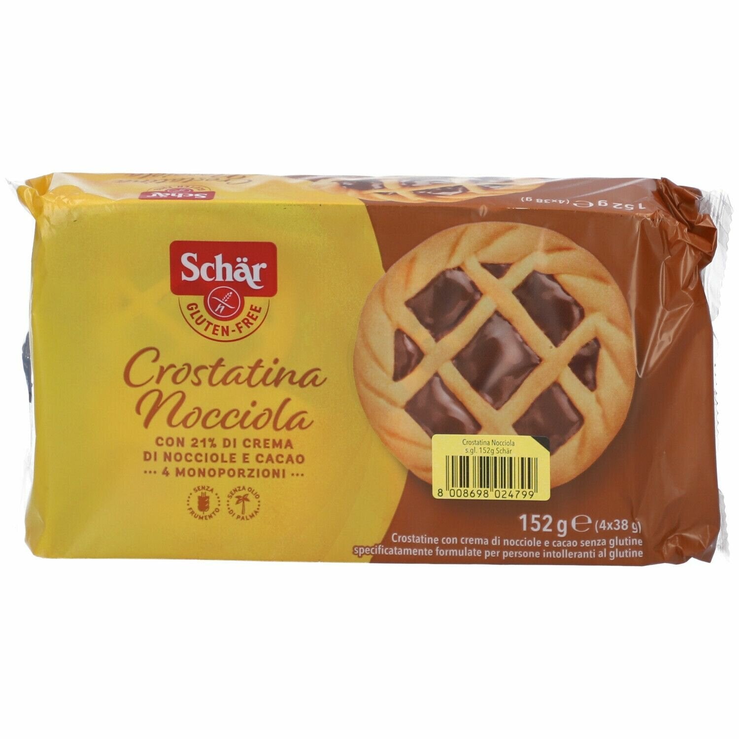 Schar crostatina nocciola 4 x 38 g