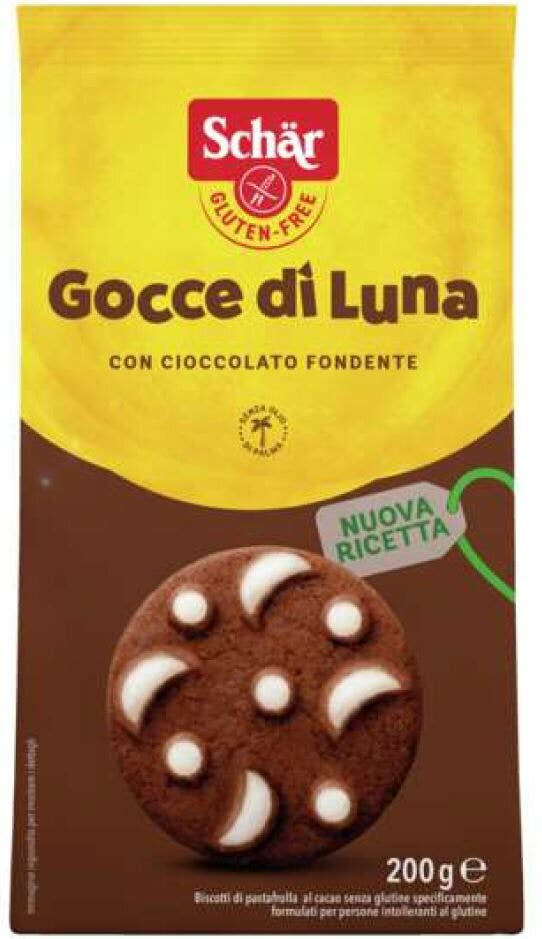 Schar gocce di luna biscotti di pastafrolla al cacao 200g