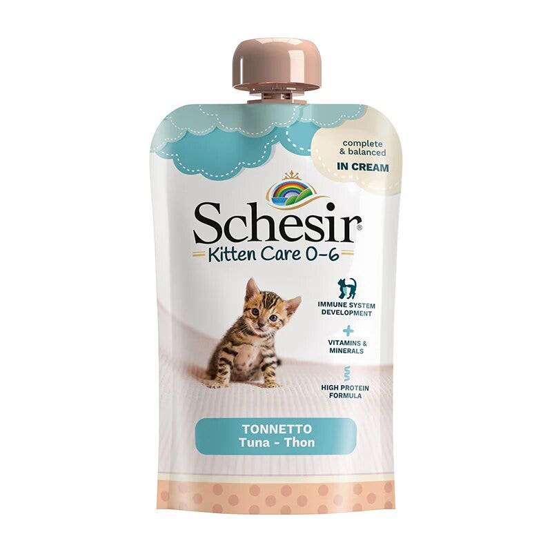 Schesir cibo umido tonnetto per gattini 150g