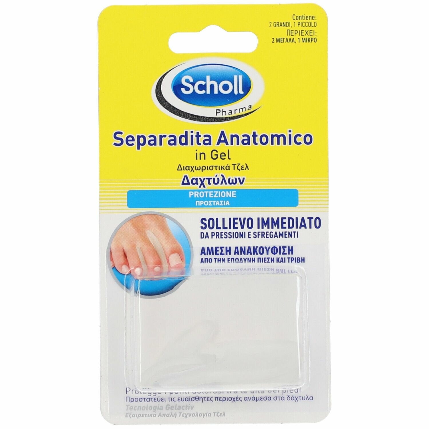 Scholl Separadita Anatomico in gel per sollievo da sfregamenti
