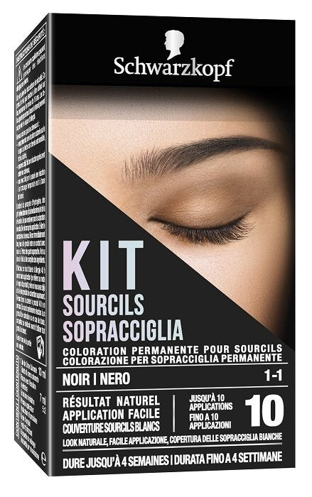 Schwarzkopf kit sopracciglia colorazione permanente 1-1 nero