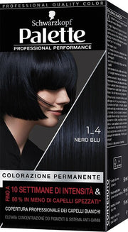 Schwarzkopf palette professional performance colorazione permanente per capelli tonalita' 1-4 nero blu 170 g