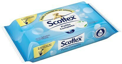 Scottex carta igienica umidificata pulito completo 42 pezzi