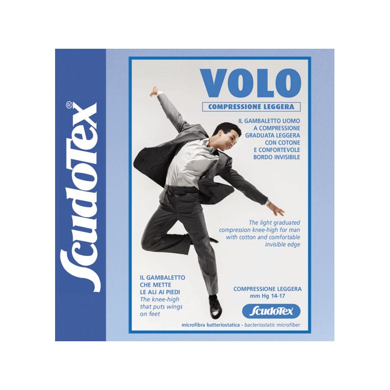 Scudotex gambaletto uomo cotone compressione leggera blu cod.456 misura 6 (xxl)