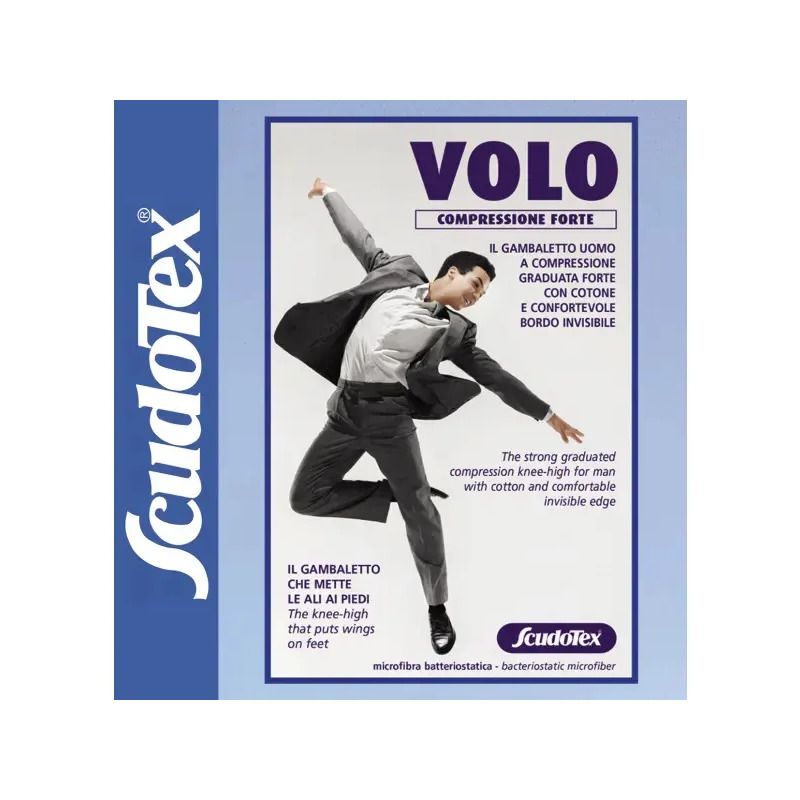 Scudotex gambaletto uomo cotone compressione leggera nero cod.458 misura 6 (xxl)