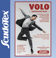 Scudotex gambaletto uomo cotone compressione media nero cod.458 misura 2 (s)