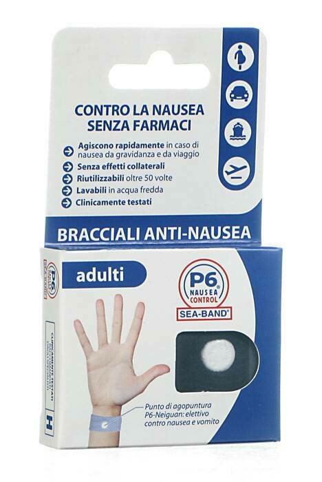 Seaband p6 control bracciale nausea adulti 2 bracciali
