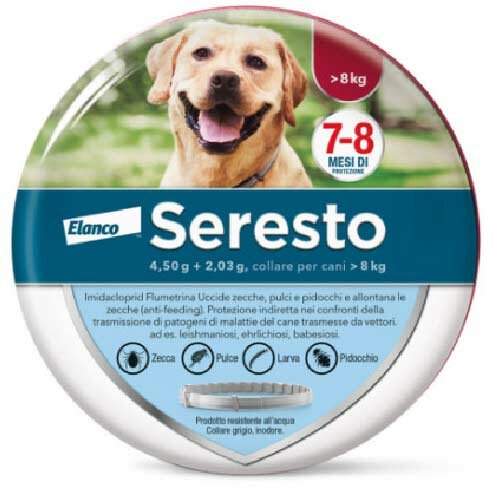 Seresto per Cani Superiori a 8 kg - 70 cm di Lunghezza