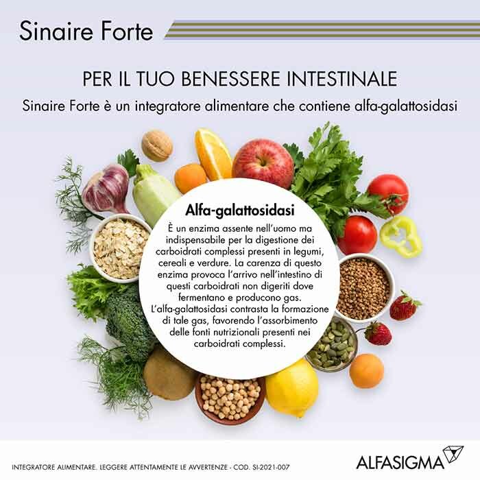 Sinaire 300 Galu Forte Contro Gas Intestinale 60 compresse