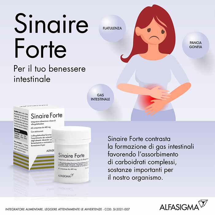 Sinaire 300 Galu Forte Contro Gas Intestinale 60 compresse