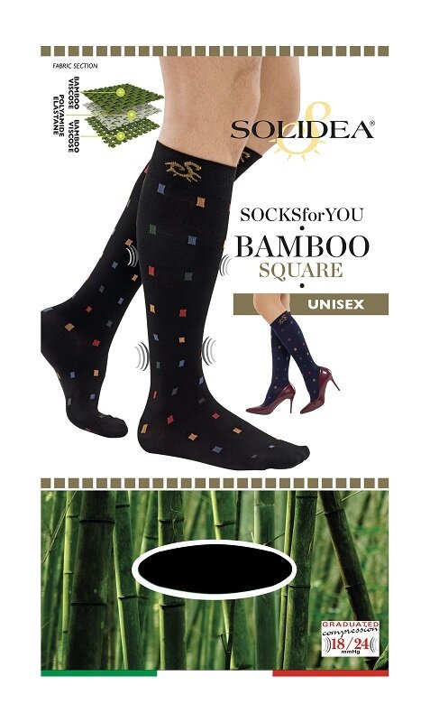 Socks for you bamboo square gambaletto nero s