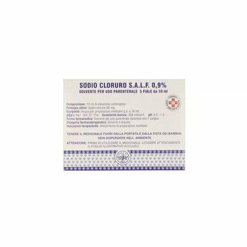 Sodio cloruro salf 0,9 % flacone 5 fiale 10 ml 
