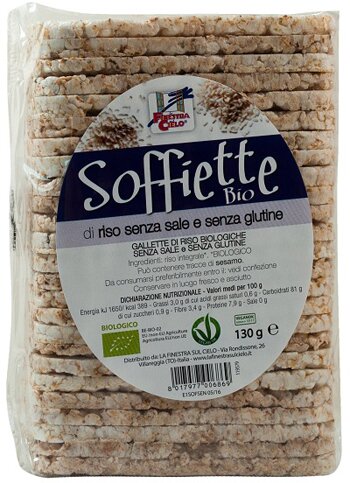 Soffiette bio senza sale e senza glutine 130 g