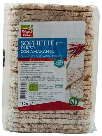 Soffiette di riso con amaranto bio 130 g