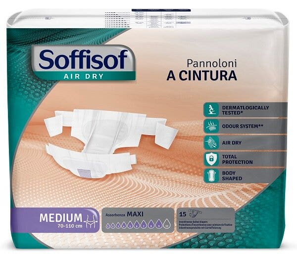 Soffisof classic maxi pannolone a cintura taglia m 15 pezzi
