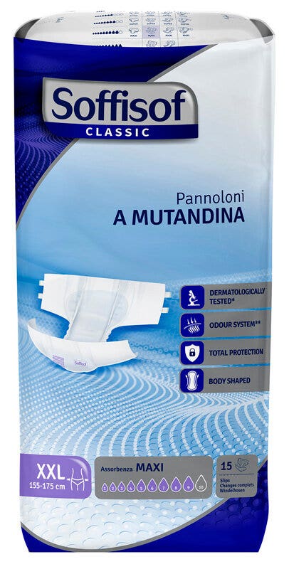 Soffisof classic maxi pannolone a mutandina taglia 2xl 15 pezzi