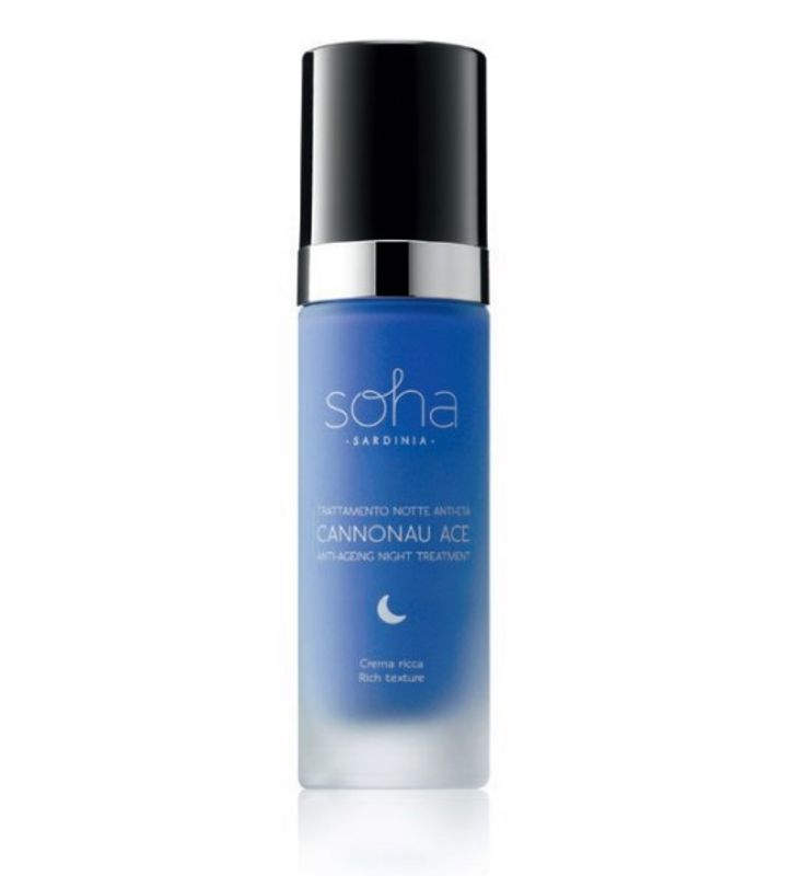 Soha cannonau ace trattamento notte crema ricca 30 ml