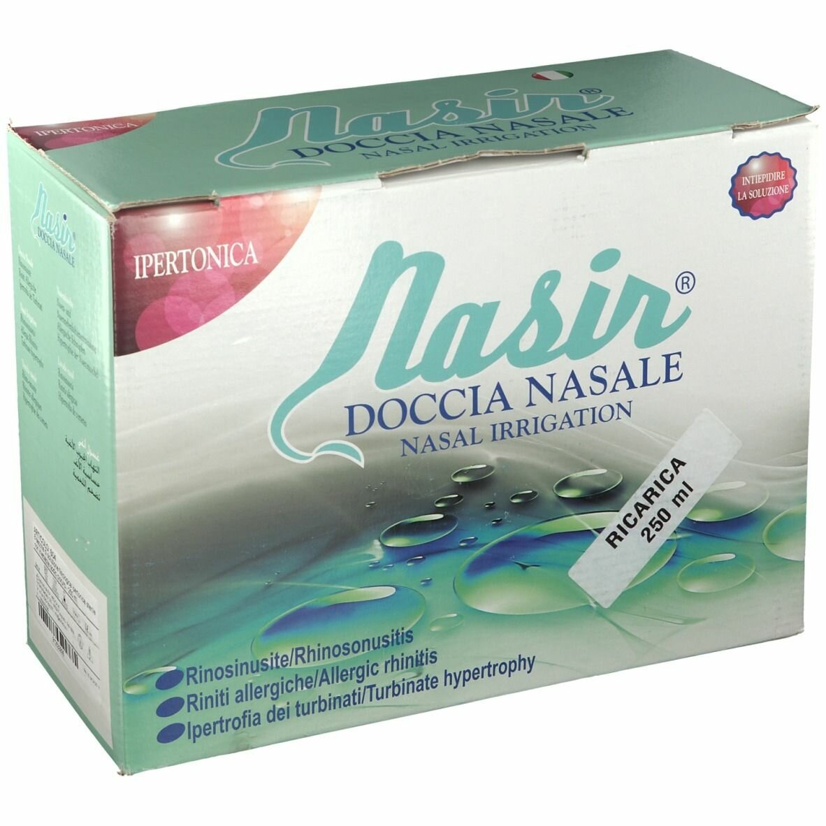 Soluzione fisiologica ipertonica sterile nasir 8 sacche versione da 250ml