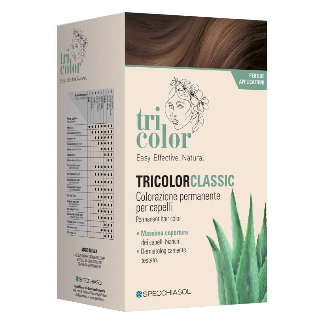 Specchiasol tricolor classic 5,1 marrone freddo 2 tubi 50ml 2 shaker 50ml + 4 bustine 8ml
