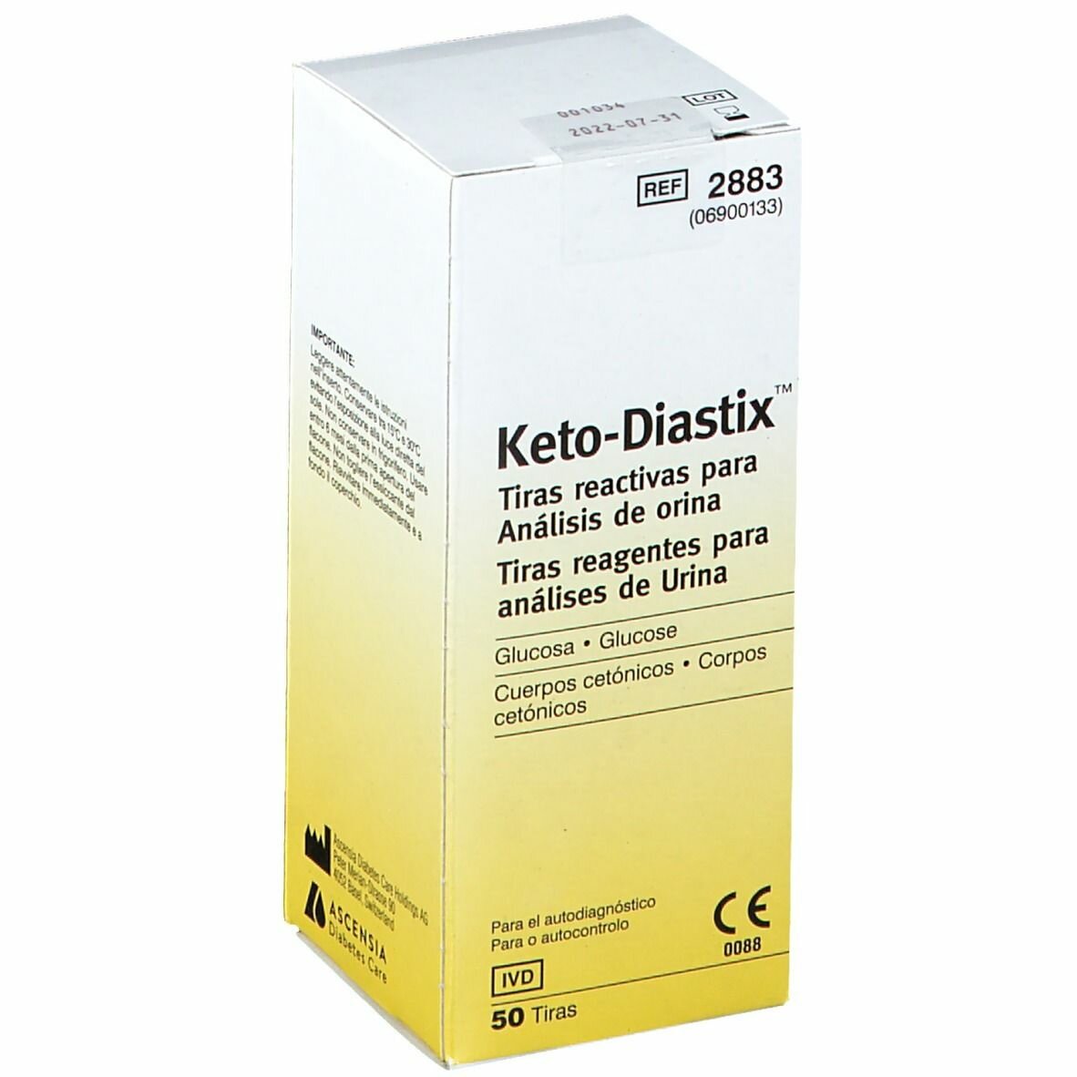 Strisce misurazione glicosuria e chetonuria ketodiastix 50 pezzi