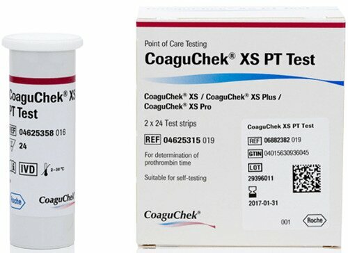 Strisce reattive per apparecchio utodiagnostico coaguchek xspt test 2x24 pezzi