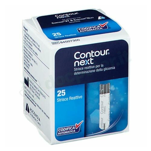 Strisce reattive test glicemia Contour next 25 pezzi