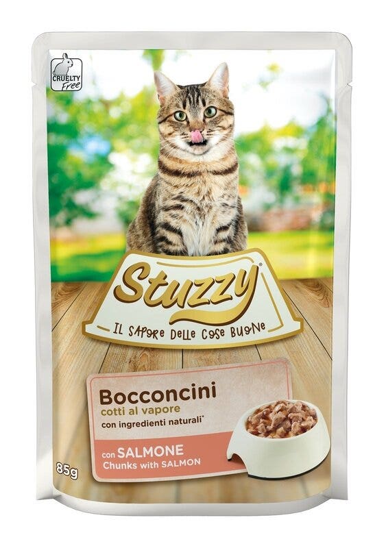 Stuzzy bocconcini con salmone gatto adulto busta da 85g
