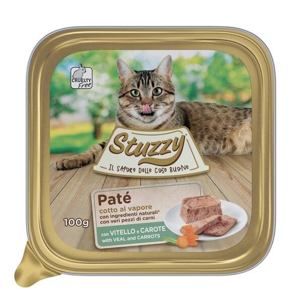 Stuzzy patÃ¨ di vitello e carote per gatti 100g