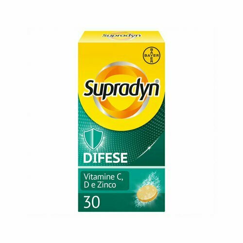 Supradyn Difese Adulto Integratore di Vitamina C D e Zinco 30 Compresse Effervescenti
