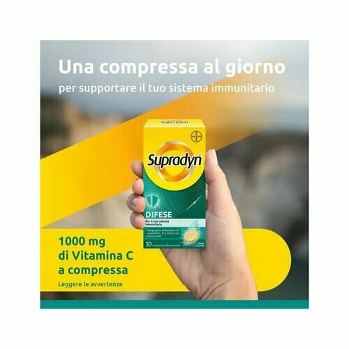 Supradyn Difese Adulto Integratore di Vitamina C D e Zinco 30 Compresse Effervescenti