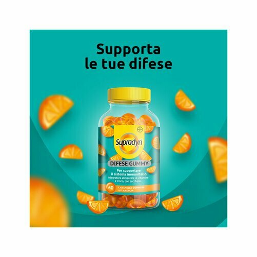 Supradyn Difese Gummy Vitamina C Vitamina D e Zinco 60 Caramelle