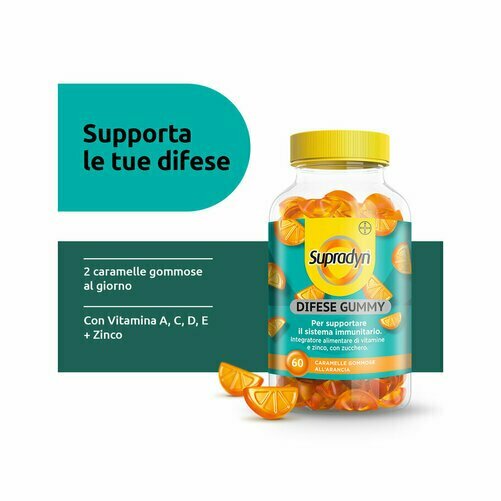 Supradyn Difese Gummy Vitamina C Vitamina D e Zinco 60 Caramelle
