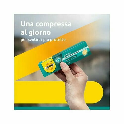 Supradyn Difese Integratore di Vitamina C D e Zinco 15 Compresse Effervescenti