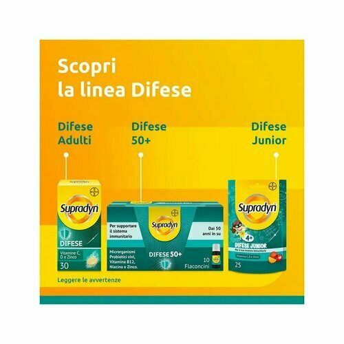 Supradyn Difese Integratore di Vitamina C D e Zinco 15 Compresse Effervescenti