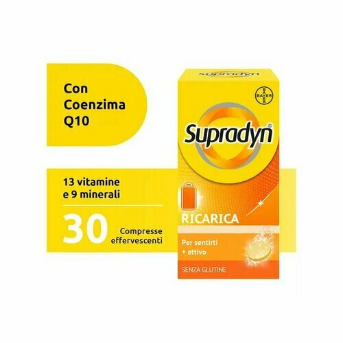 Supradyn Ricarica Integratore Multivitaminico e Minerali 30 Compresse Effervescenti