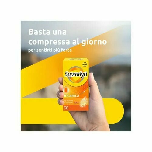 Supradyn Ricarica Integratore Multivitaminico e Minerali 30 Compresse Effervescenti