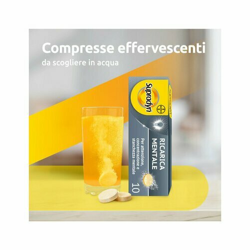 Supradyn Ricarica Mentale per Memoria e Concentrazione 10 Compresse Effervescenti