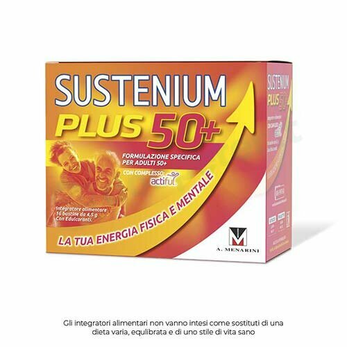 Sustenium plus, energia fisica e mentale 50+ 16 bustine