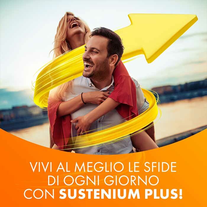 Sustenium plus, integratore energizzante gusto limone e miele 22 bustine
