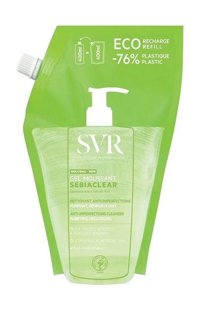 Svr sebiaclear gel moussant detergente purificante ricarica 400ml