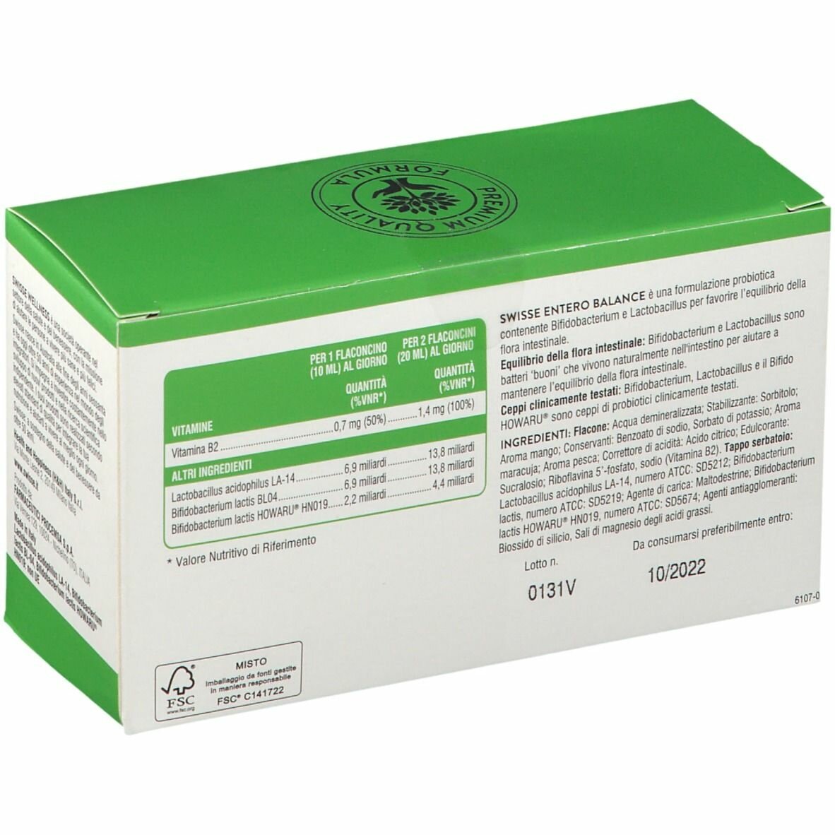 Swisse entero balance liquido 10fl