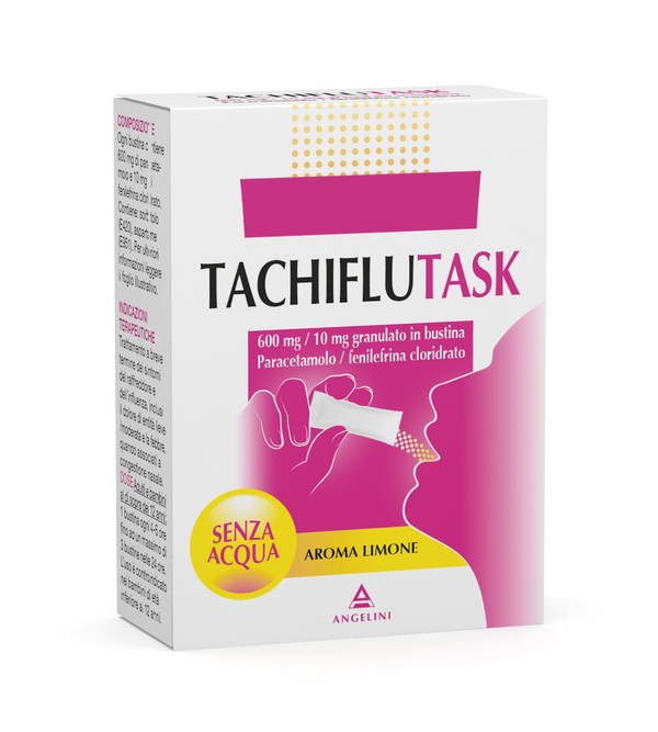 Tachiflutask orale granulare 10 bustine 600 mg + 10 mg