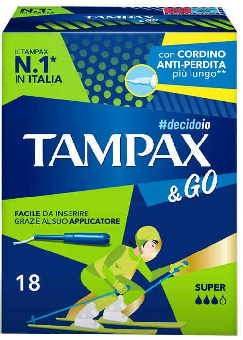 Tampax &go super Assorbenti Interni 18 pezzi