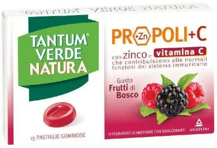 Tantum Verde Natura 15 Pastiglie Propoli+C Frutti Di Bosco