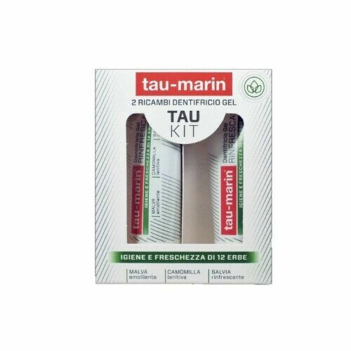 Tau marin dentifricio rinfrescante ricarica tau kit 2x20ml