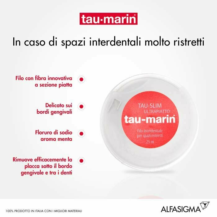 Tau-Marin Filo Interdentale Slim Ultrapiatto 25 mt